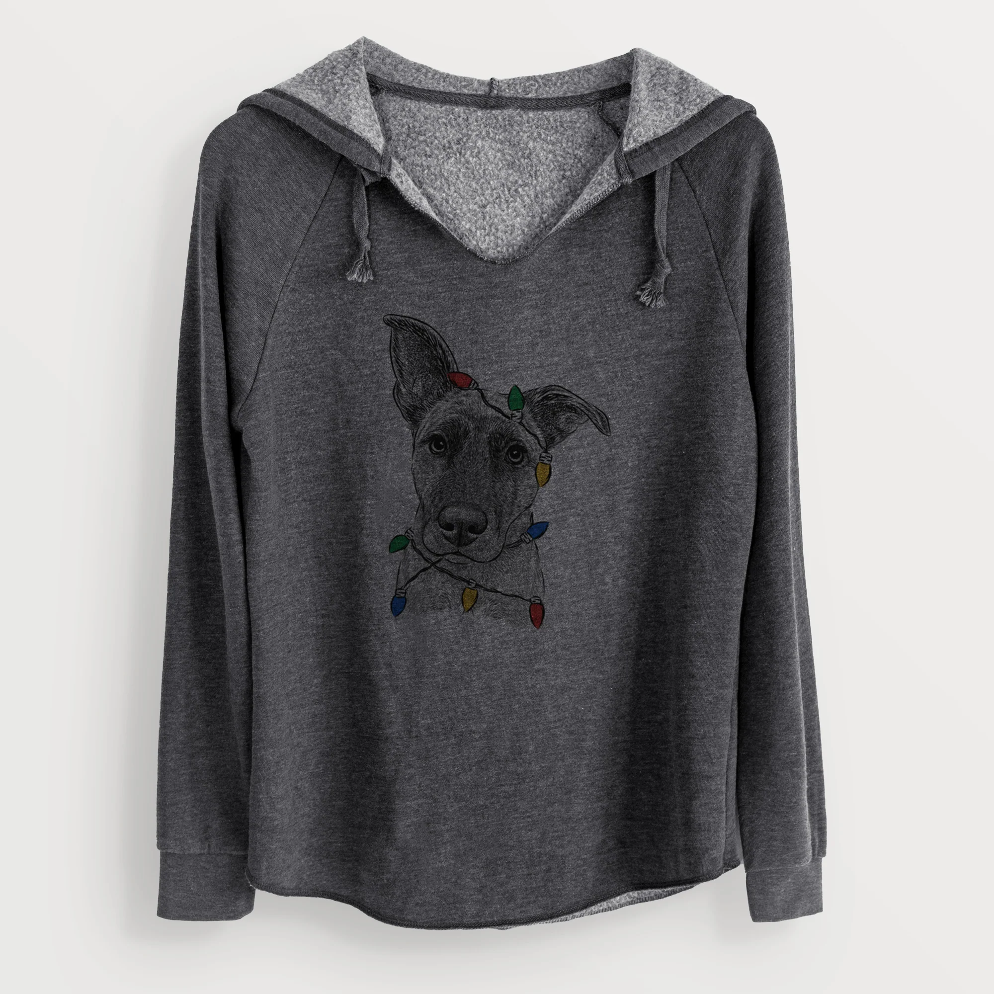 Christmas Lights Zoey the Mixed Breed - Cali Wave Hooded Sweatshirt - Image 8