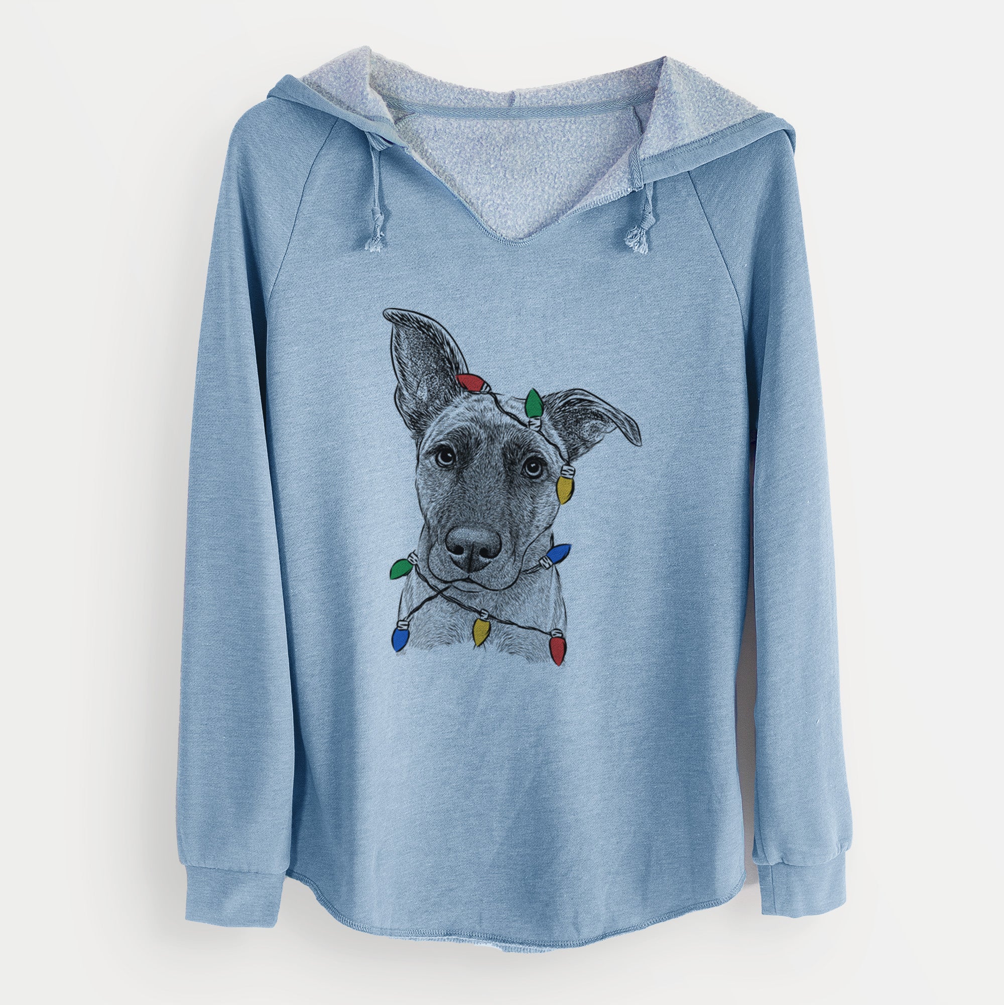 Christmas Lights Zoey the Mixed Breed - Cali Wave Hooded Sweatshirt - Image 9