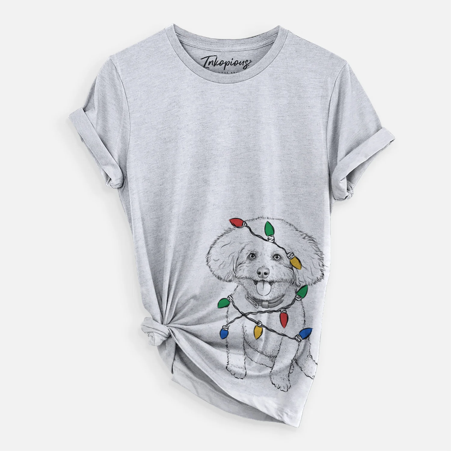 Christmas Lights Name the Bichon Frise - Unisex Crewneck - Image 3