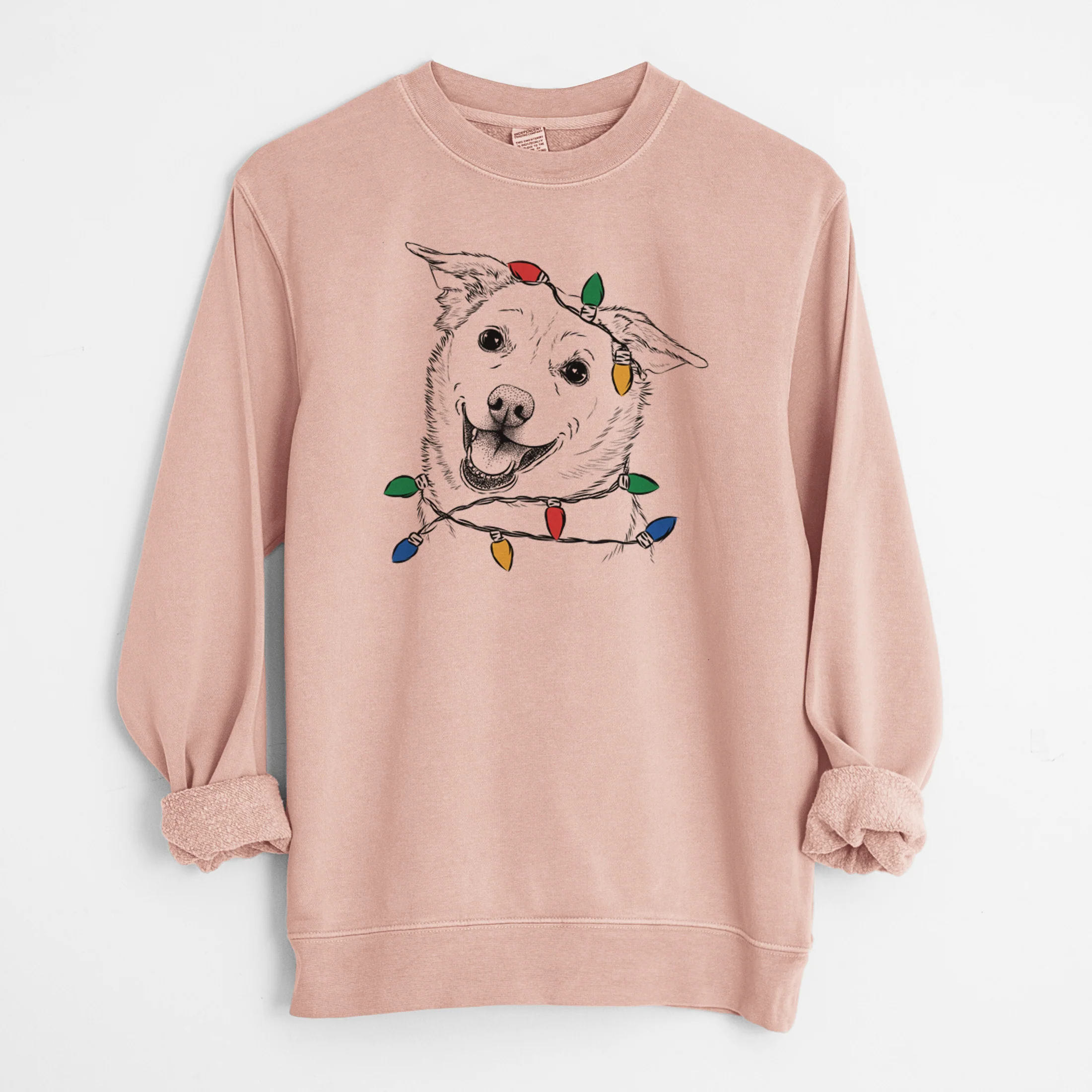 Christmas Lights Jazz the Lab Mix - Unisex Pigment Dyed Crew Sweatshirt - Image 5