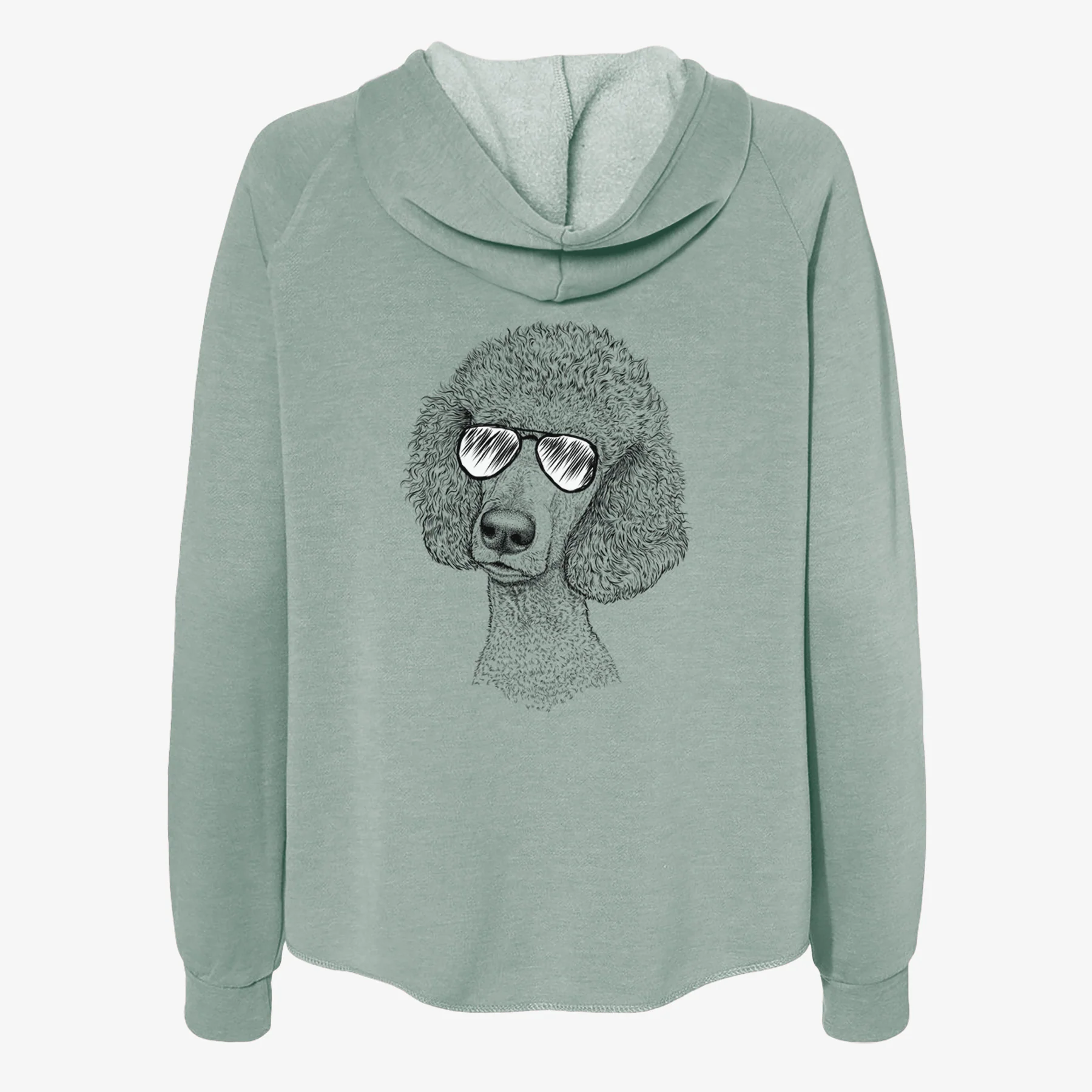 Yuki the Poodle - Women's Cali Wave Zip-Up Sweatshirt - Image 7