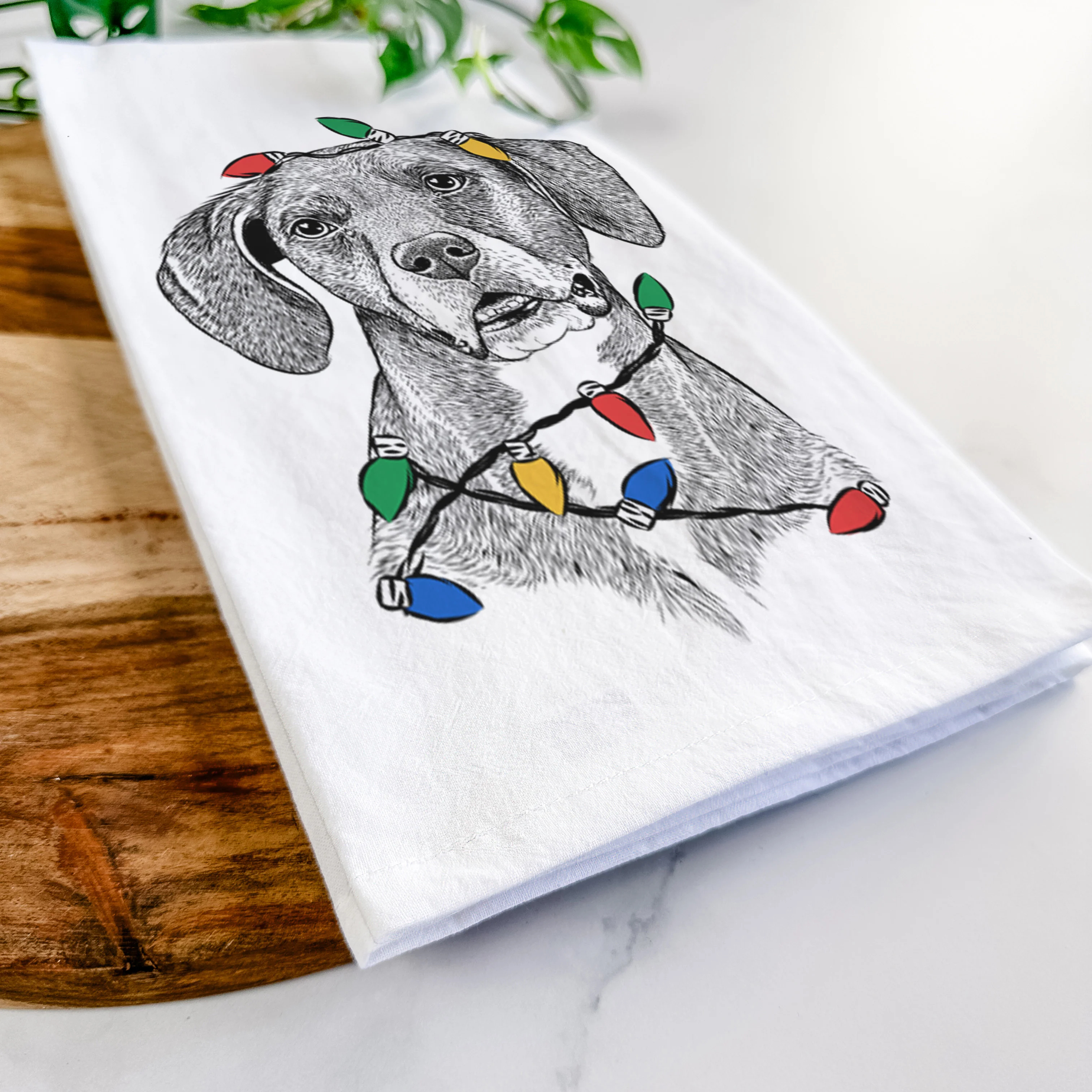 Zeena the Plott Hound Mix Tea Towel - Image 10