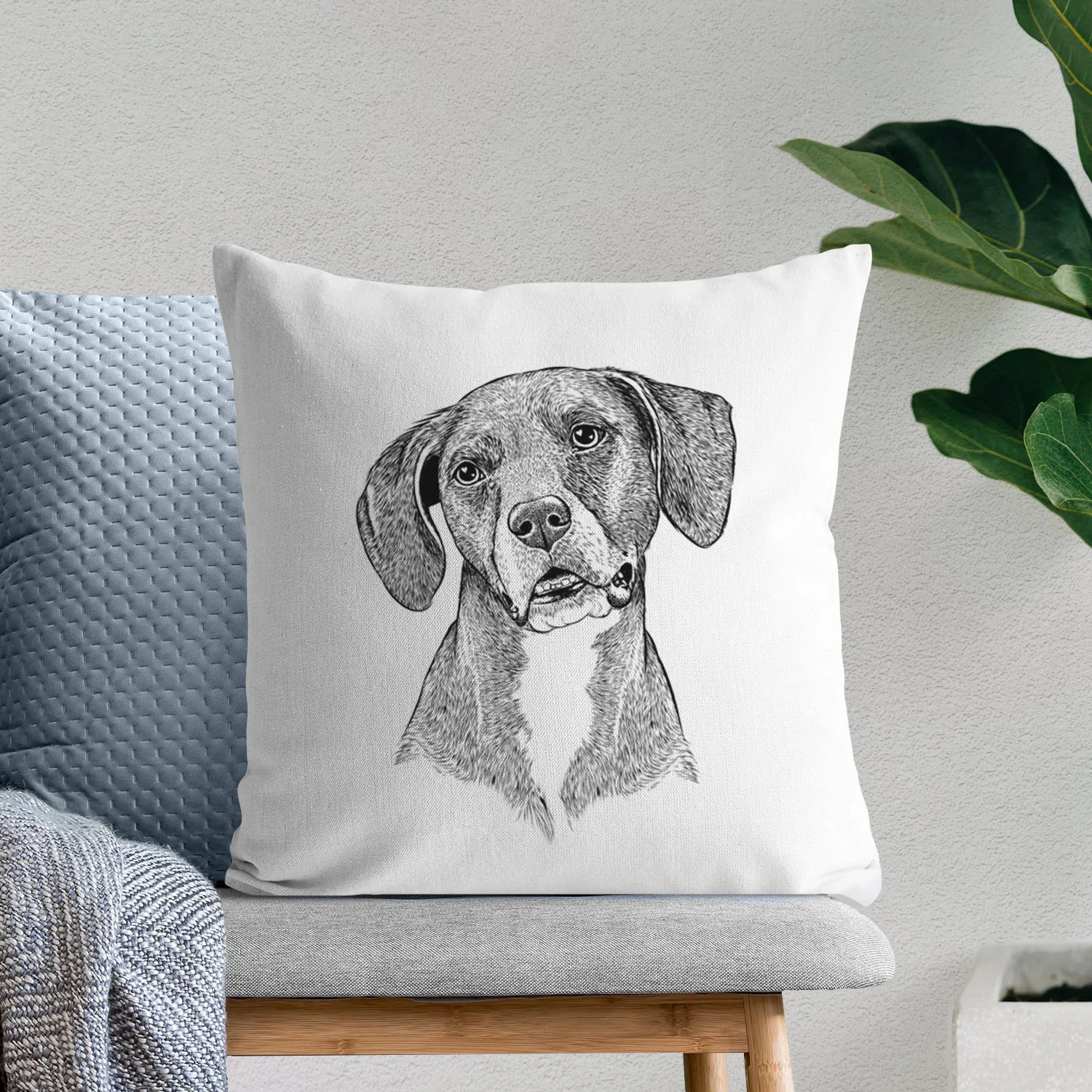 Zeena the Plott Hound Mix - Throw Pillow Cover - Image 6