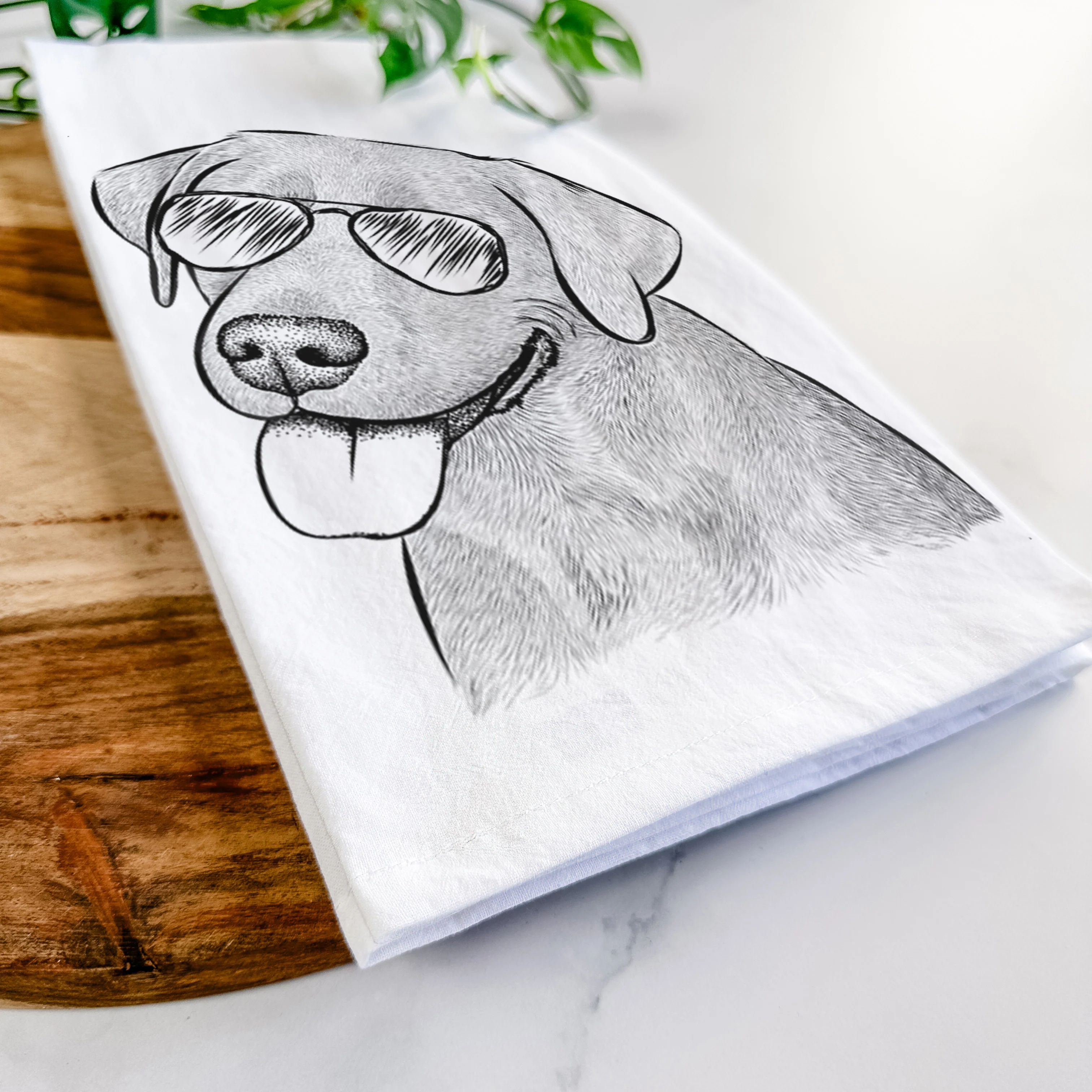 Zeppelin the Black Labrador Tea Towel - Image 6