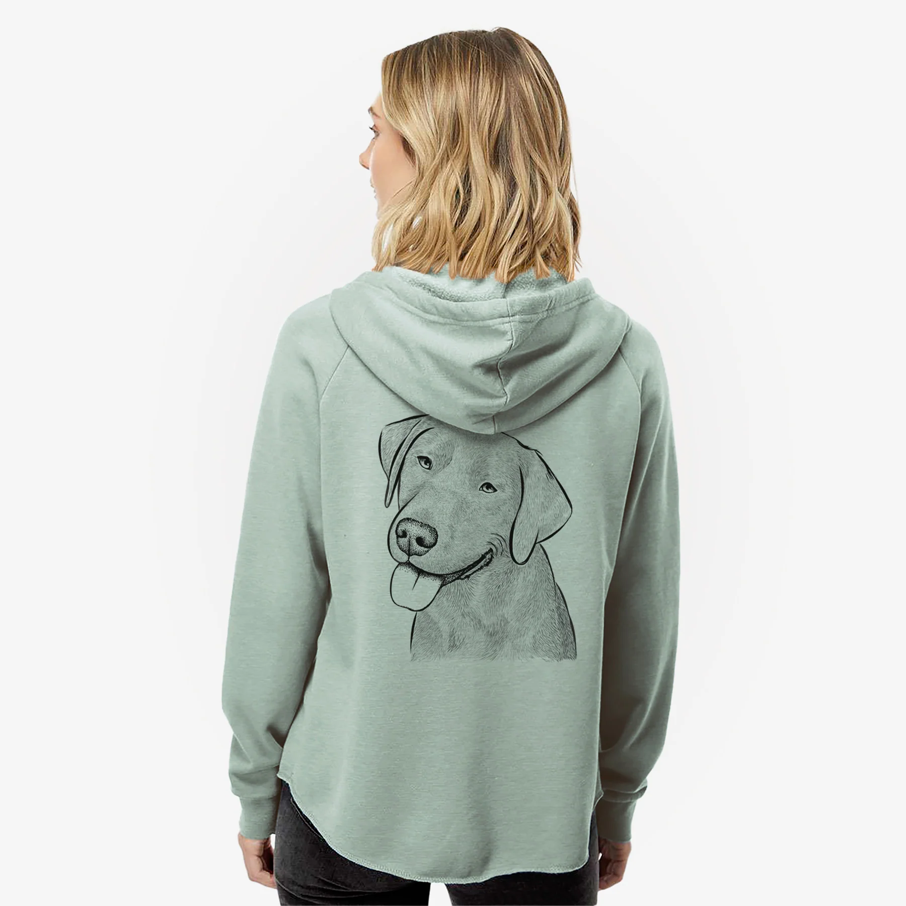 Zeppelin the Black Labrador - Women's Cali Wave Zip-Up Sweatshirt - Image 2