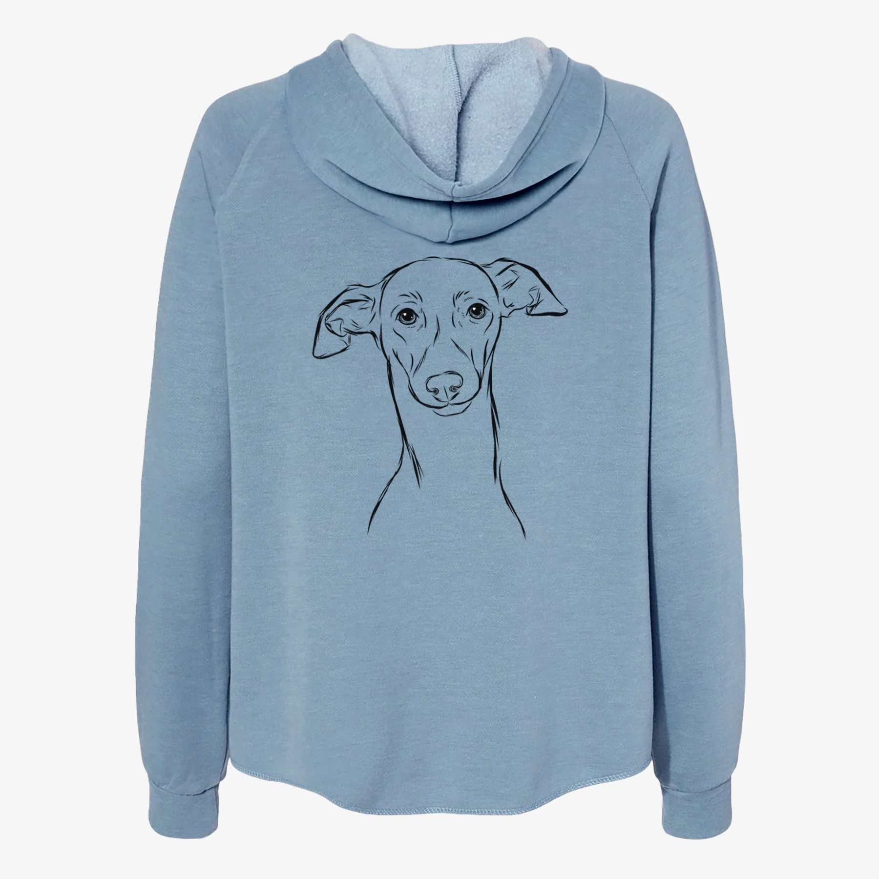 Ziggie the Italian Greyhound - Women's Cali Wave Zip-Up Sweatshirt - Image 6