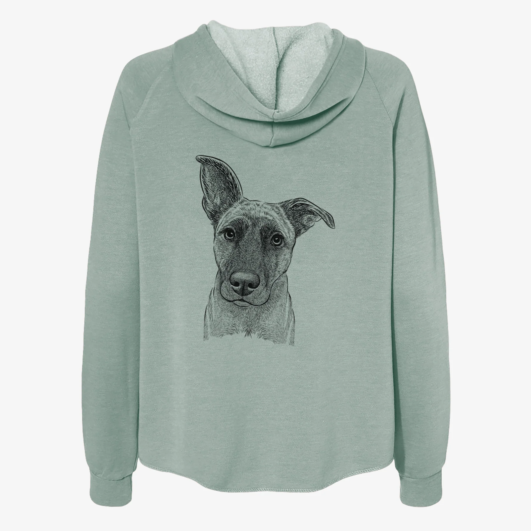 Zoey the Mixed Breed - Women's Cali Wave Zip-Up Sweatshirt - Image 4