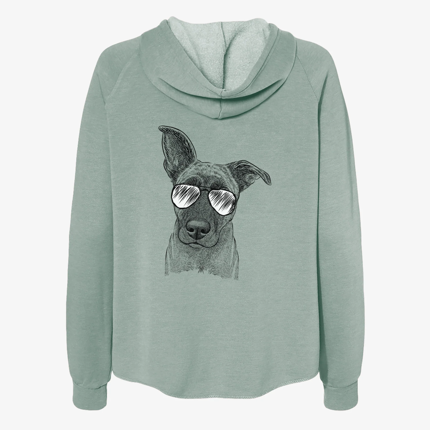 Zoey the Mixed Breed - Women's Cali Wave Zip-Up Sweatshirt - Image 7