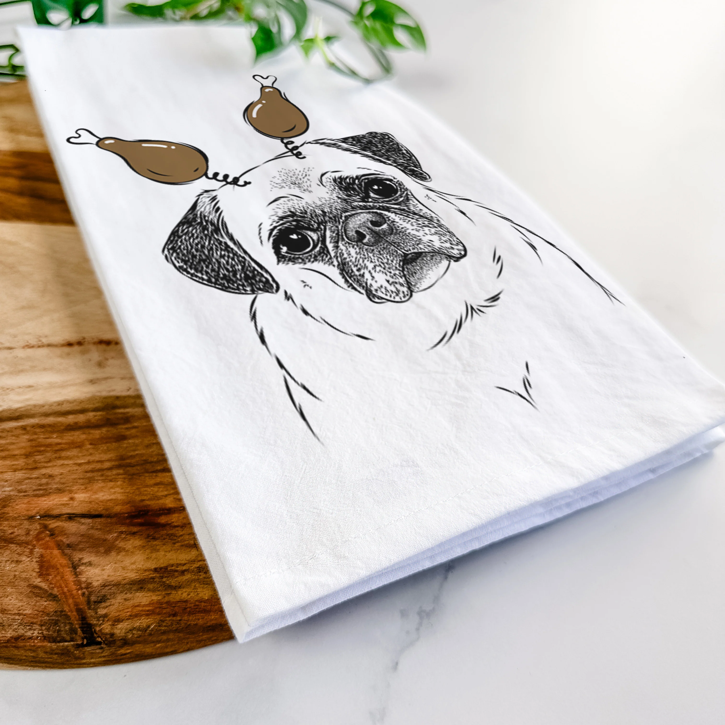 Zoey the Pug Tea Towel - Image 11